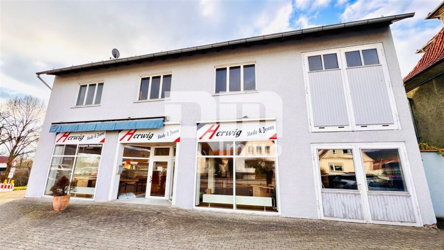 (R)eserviert!Laden-/Büro-/Lagerkomplex mit 300 m² Nutzfläche und Parkflächen - Frontansicht
